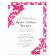 Raspberry Damask Invitations Image 1 of 7